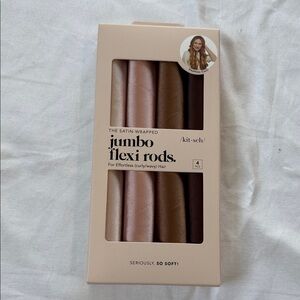 Kitsch Satin-Wrapped Jumbo Flexi Rods - Pink and Brown